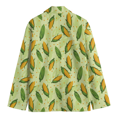 Corncob Pattern Print Men's Blazer