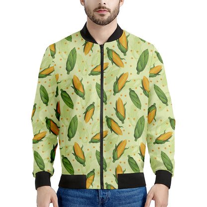Corncob Pattern Print Men's Bomber Jacket
