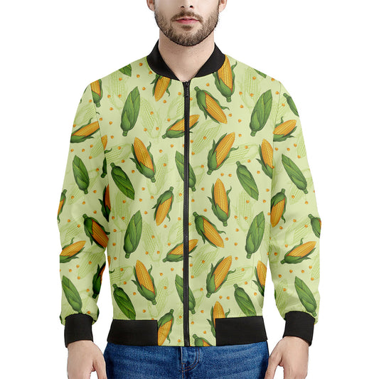 Corncob Pattern Print Men's Bomber Jacket