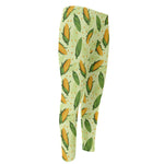 Corncob Pattern Print Men's Compression Pants