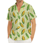 Corncob Pattern Print Men's Deep V-Neck Shirt