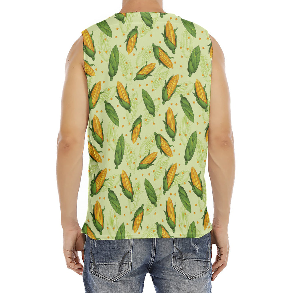 Corncob Pattern Print Men's Fitness Tank Top