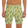 Corncob Pattern Print Men's Long Boxer Briefs