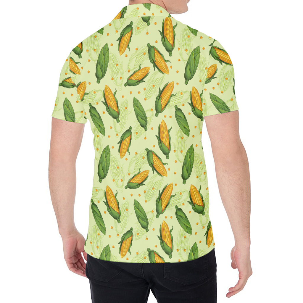 Corncob Pattern Print Men's Shirt