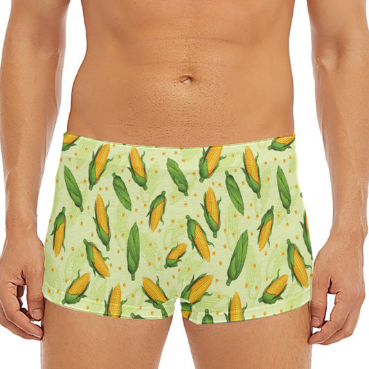 Corncob Pattern Print Men's Short Boxer Briefs