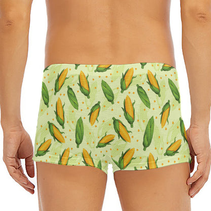 Corncob Pattern Print Men's Short Boxer Briefs