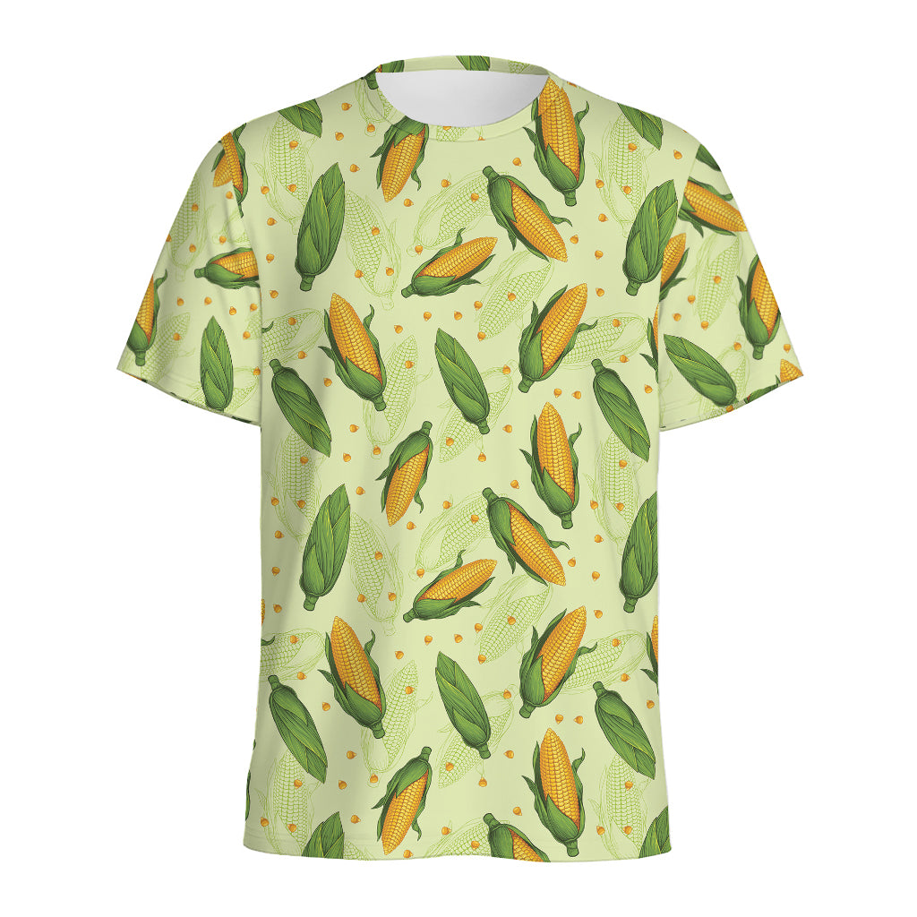 Corncob Pattern Print Men's Sports T-Shirt