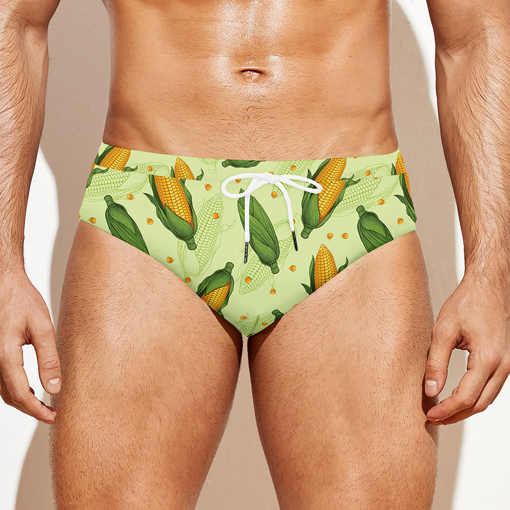 Corncob Pattern Print Men's Swim Briefs