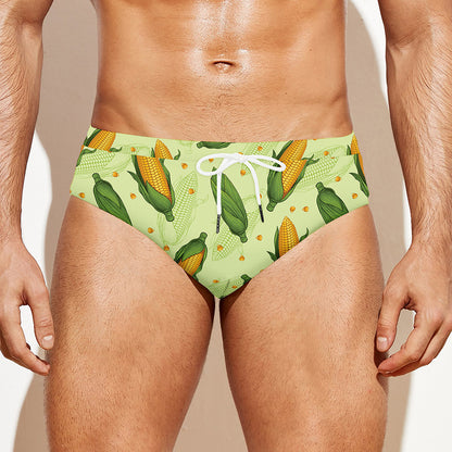 Corncob Pattern Print Men's Swim Briefs