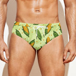 Corncob Pattern Print Men's Swim Briefs