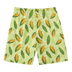 Corncob Pattern Print Men's Swim Trunks