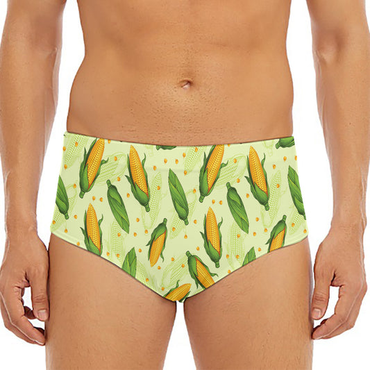 Corncob Pattern Print Men's Triangle Swim Briefs