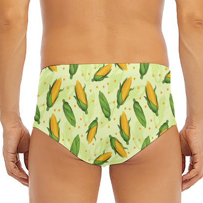 Corncob Pattern Print Men's Triangle Swim Briefs
