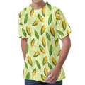 Corncob Pattern Print Men's Velvet T-Shirt