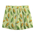 Corncob Pattern Print Mesh Shorts