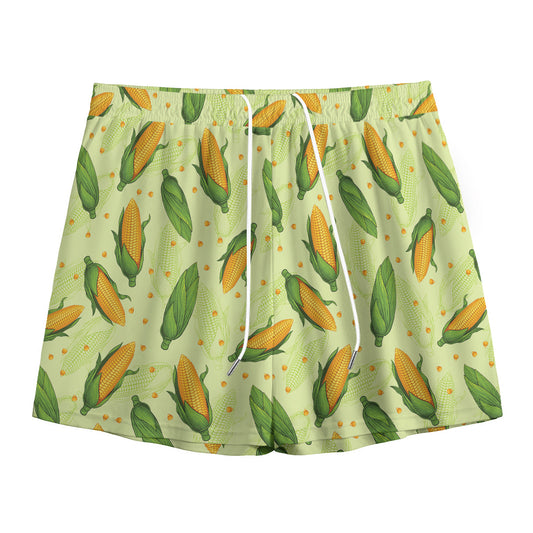 Corncob Pattern Print Mesh Shorts