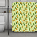 Corncob Pattern Print Polyester Shower Curtain