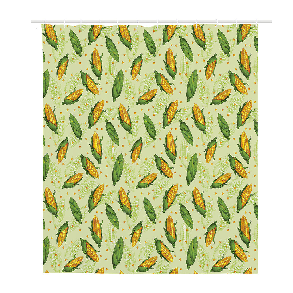 Corncob Pattern Print Polyester Shower Curtain