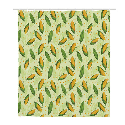 Corncob Pattern Print Polyester Shower Curtain