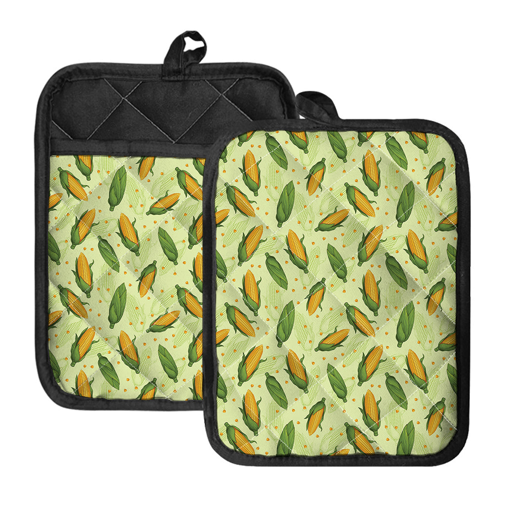 Corncob Pattern Print Pot Holders With Pocket