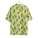 Corncob Pattern Print Rayon Hawaiian Shirt