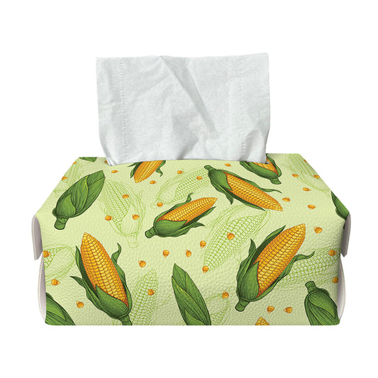 Corncob Pattern Print Rectangle Tissue Box Cover