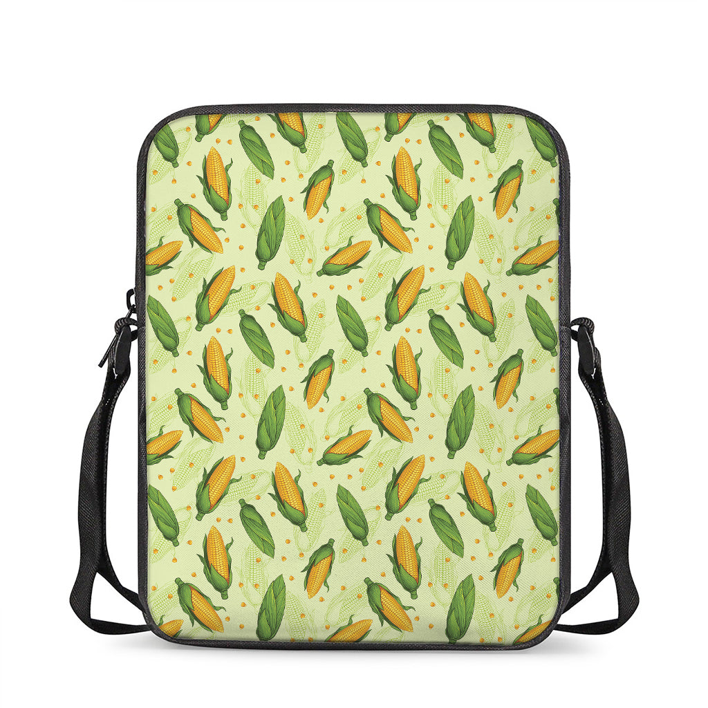 Corncob Pattern Print Rectangular Crossbody Bag