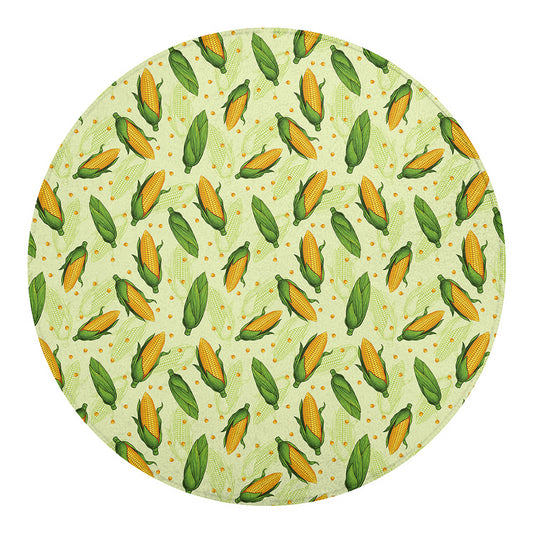 Corncob Pattern Print Round Blanket