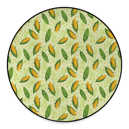 Corncob Pattern Print Round Floor Mat