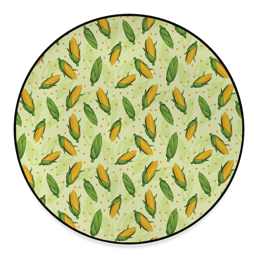 Corncob Pattern Print Round Floor Mat