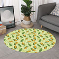 Corncob Pattern Print Round Rug