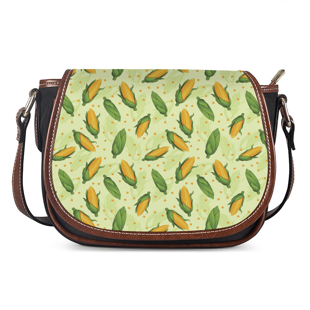 Corncob Pattern Print Saddle Bag