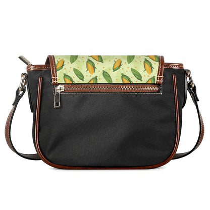 Corncob Pattern Print Saddle Bag