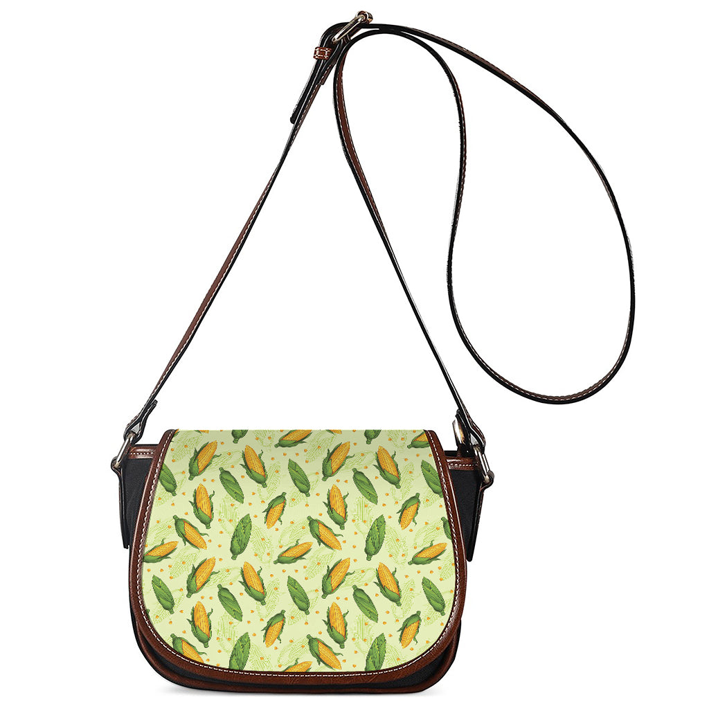 Corncob Pattern Print Saddle Bag