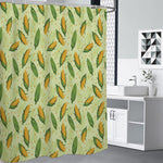 Corncob Pattern Print Shower Curtain