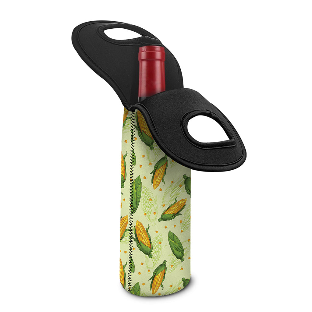 Corncob Pattern Print Single Neoprene Wine Tote