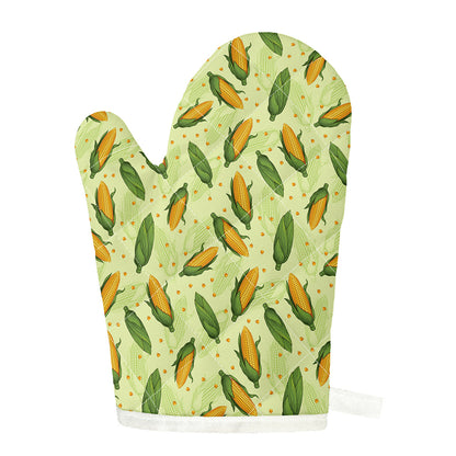 Corncob Pattern Print Single Oven Mitt