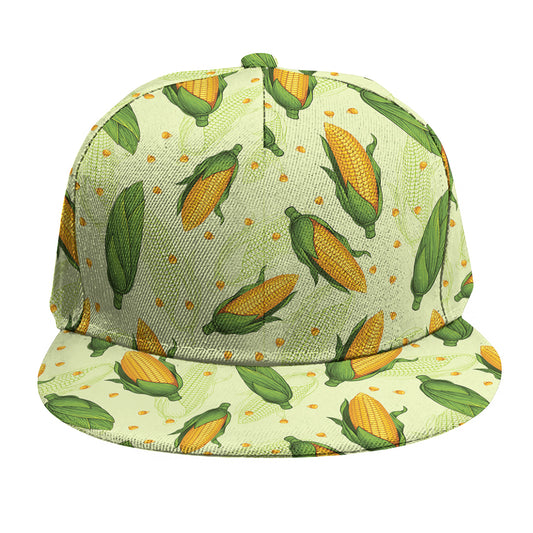 Corncob Pattern Print Snapback Cap
