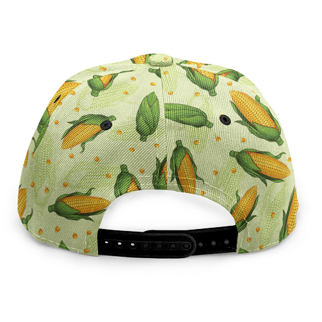 Corncob Pattern Print Snapback Cap