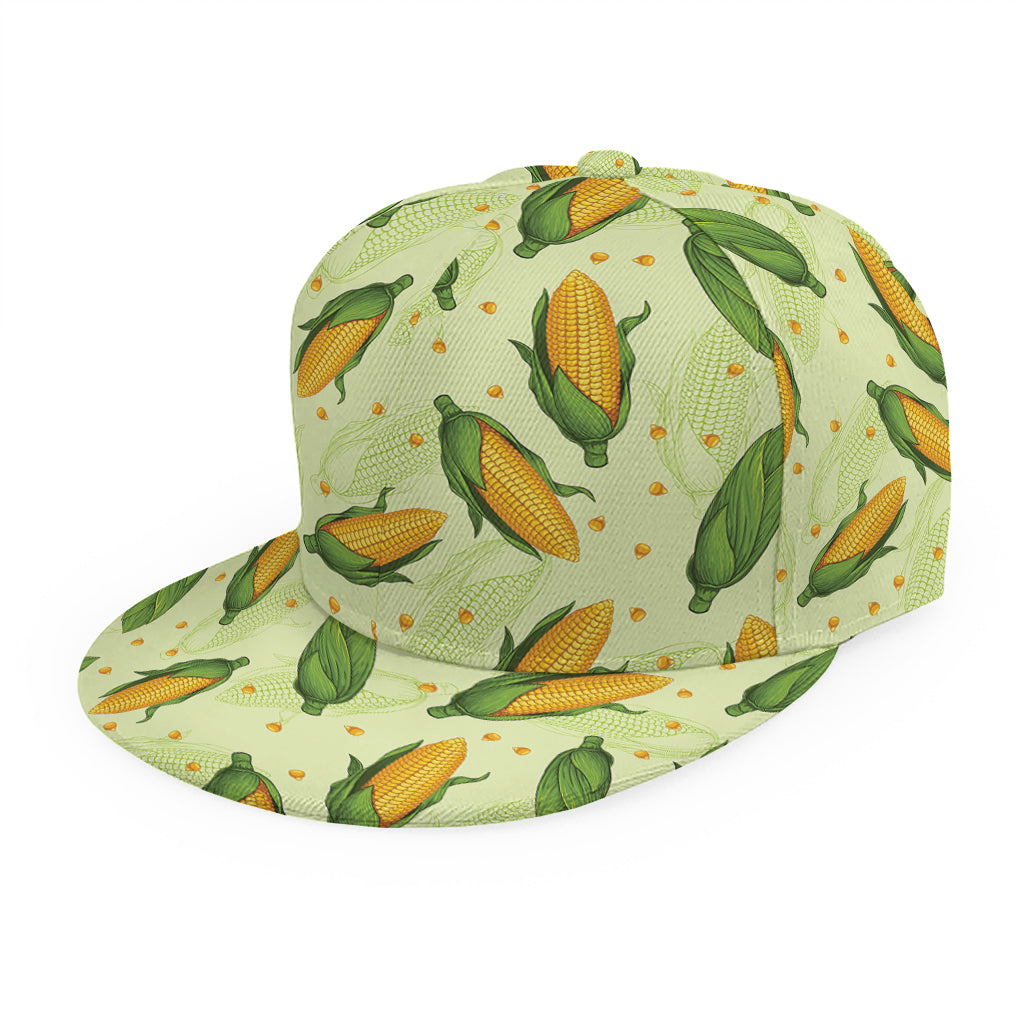 Corncob Pattern Print Snapback Cap