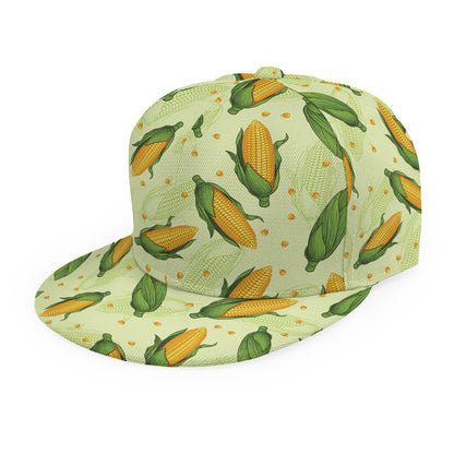Corncob Pattern Print Snapback Cap