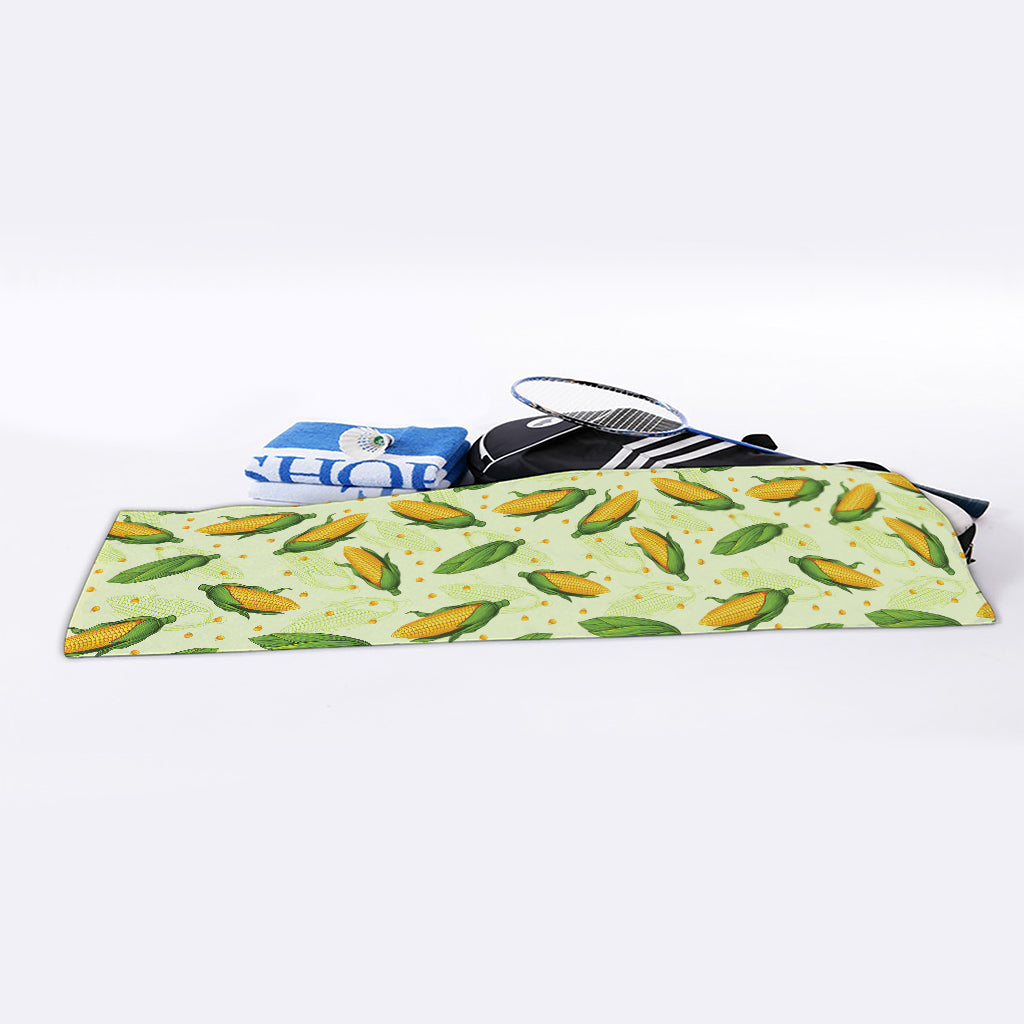 Corncob Pattern Print Sports Towel
