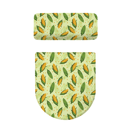 Corncob Pattern Print Toilet Lid And Tank Cover Set