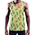 Corncob Pattern Print Men's Workout Tank Top