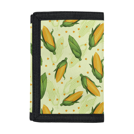 Corncob Pattern Print Trifold Wallet
