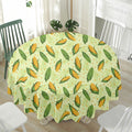Corncob Pattern Print Waterproof Round Tablecloth
