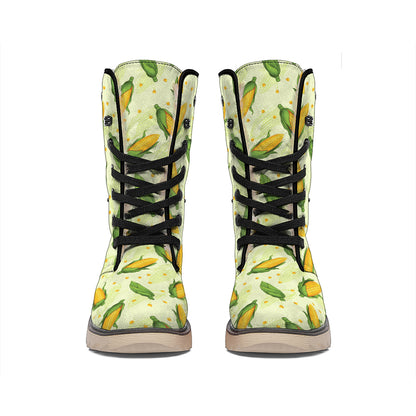 Corncob Pattern Print Winter Boots