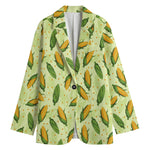 Corncob Pattern Print Women's Blazer