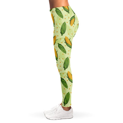 Corncob Pattern Print Women's Leggings