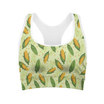 Corncob Pattern Print Women's Sports Bra
